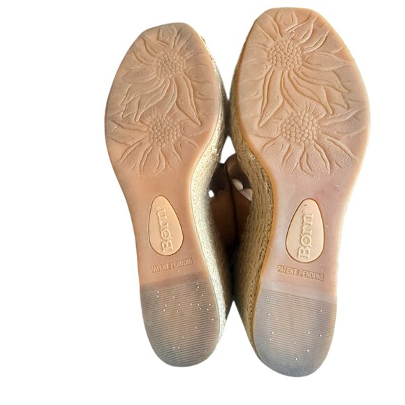 BORN Shoshone Platform Wedge Sandal Caramel Brown Women\'s 11